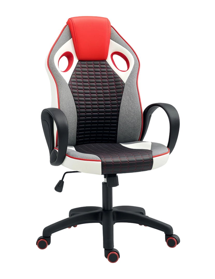 Homcom - Cadeira Gaming Vermelho