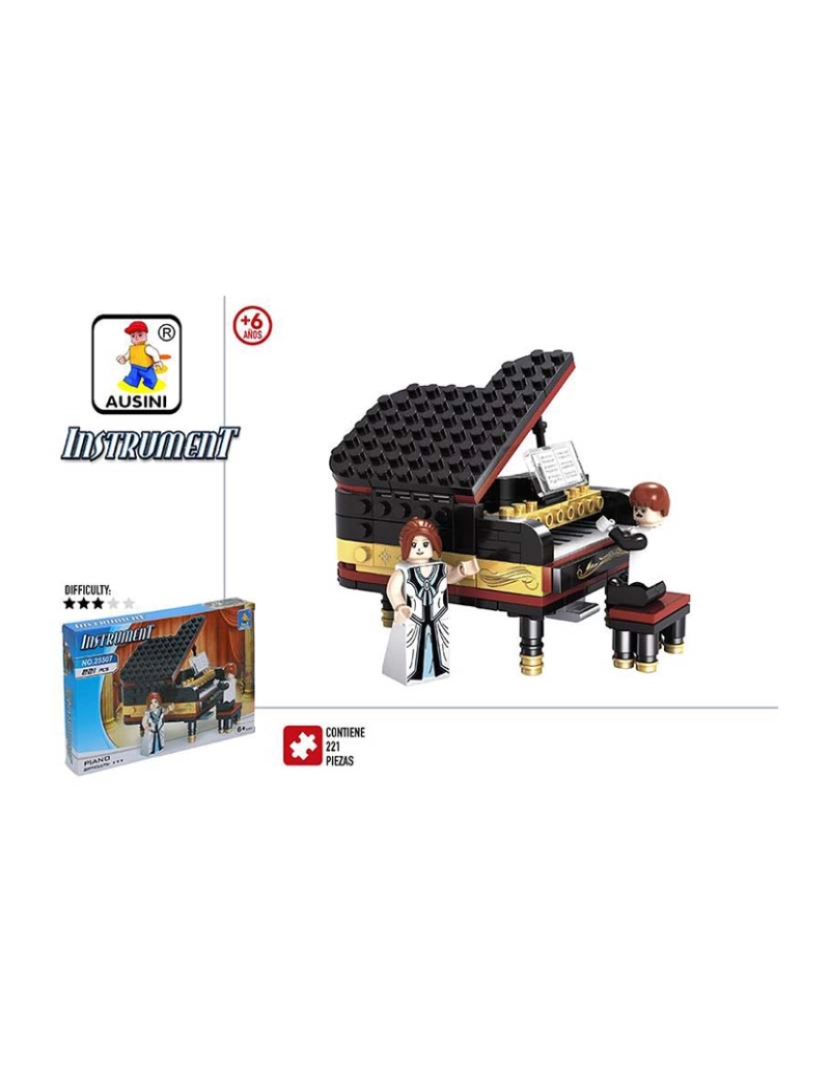 BF - Jogo Construção Instrumento Piano 221 Pcs 44616