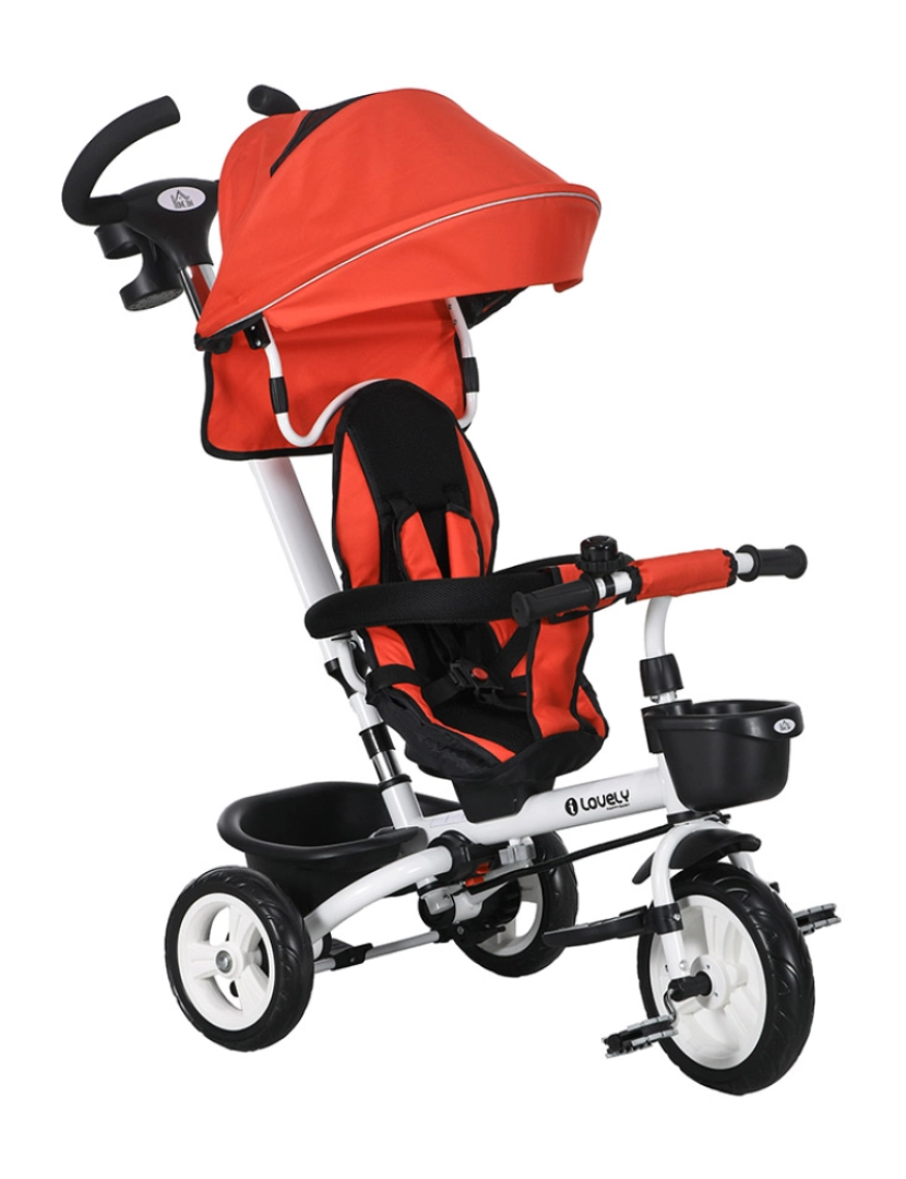 Homcom - Triciclo Evolutivo Vermelho