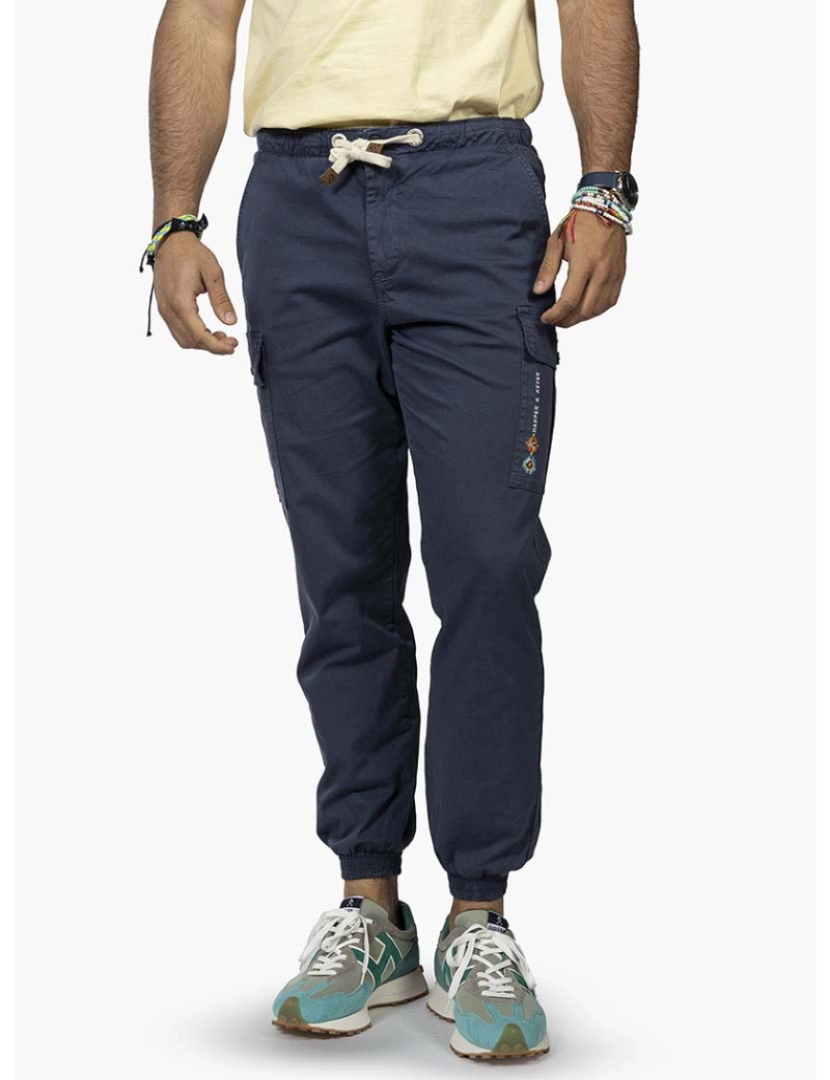 Harper&Neyer - Calças Cargo Jogger Homem Azul Navy