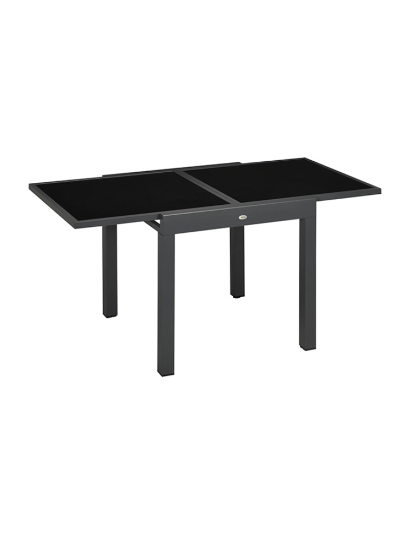 Outsunny - Mesa de Exterior Preto