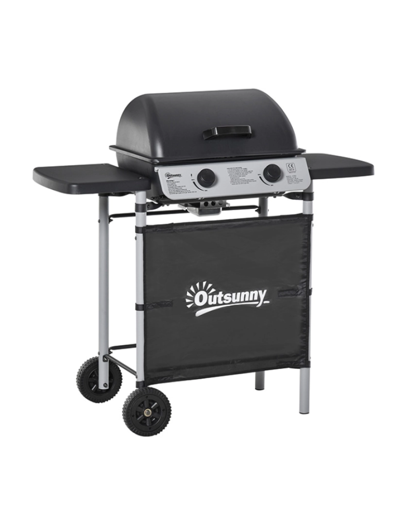 Outsunny - Barbecue a Gás Preto