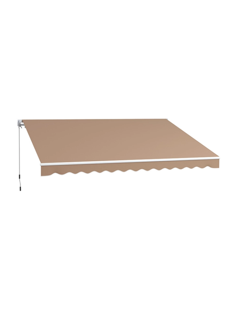 Outsunny - Toldo Manual Castanho