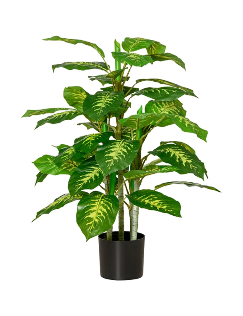 Homcom - Planta Artificial Aglaonema Verde