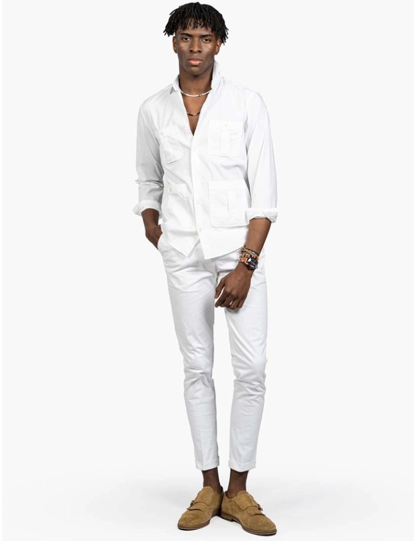 Harper&Neyer - Camisa Guayabera Homem Branco