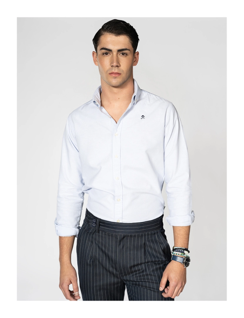 Harper&Neyer - Camisa Nos Homem Azul Claro