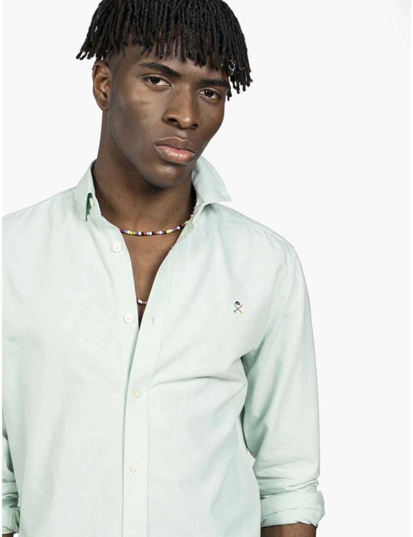 Harper&Neyer - Camisa Oxford Colours Homem Verde