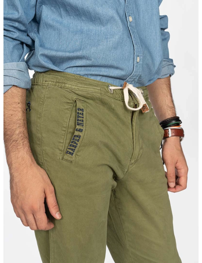 Harper&Neyer - Calças Jogger Homem Verde Militar