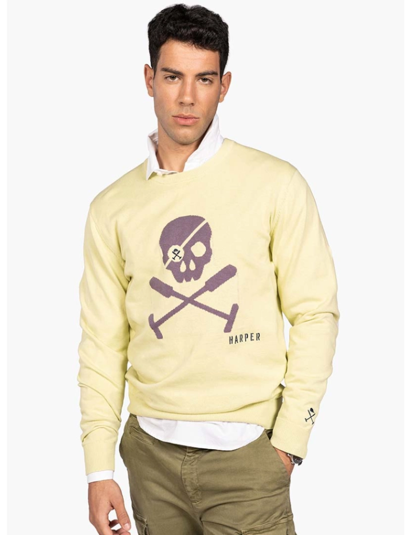 Harper&Neyer - Camisola Jersey Skull Homem Amarelo