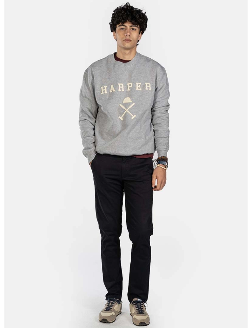 Harper&Neyer - Sweatshirt New England Homem Cinza Claro