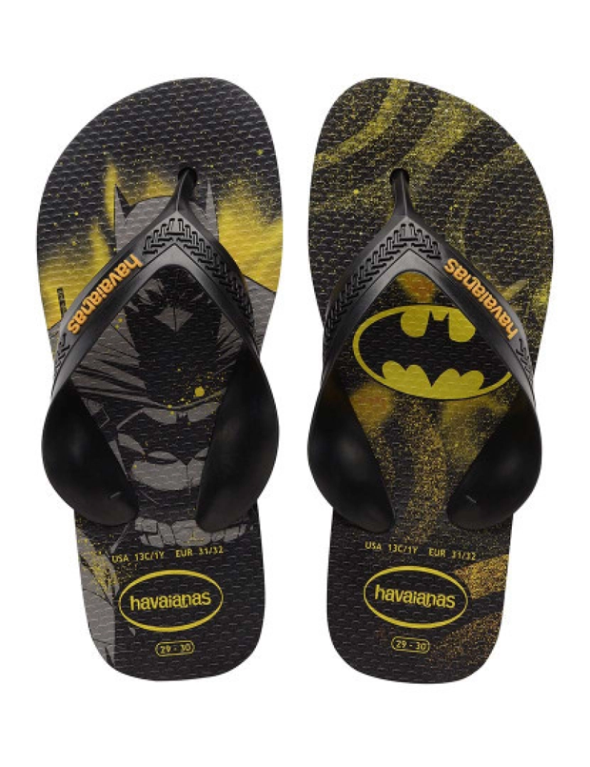 Havaianas - Havaianas Kids Max Herois Preto/Preto/ Citrus Laranja