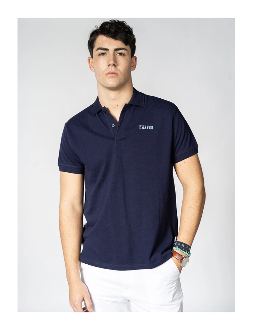 Harper&Neyer - Camisa Polo M/C Azul Marinho