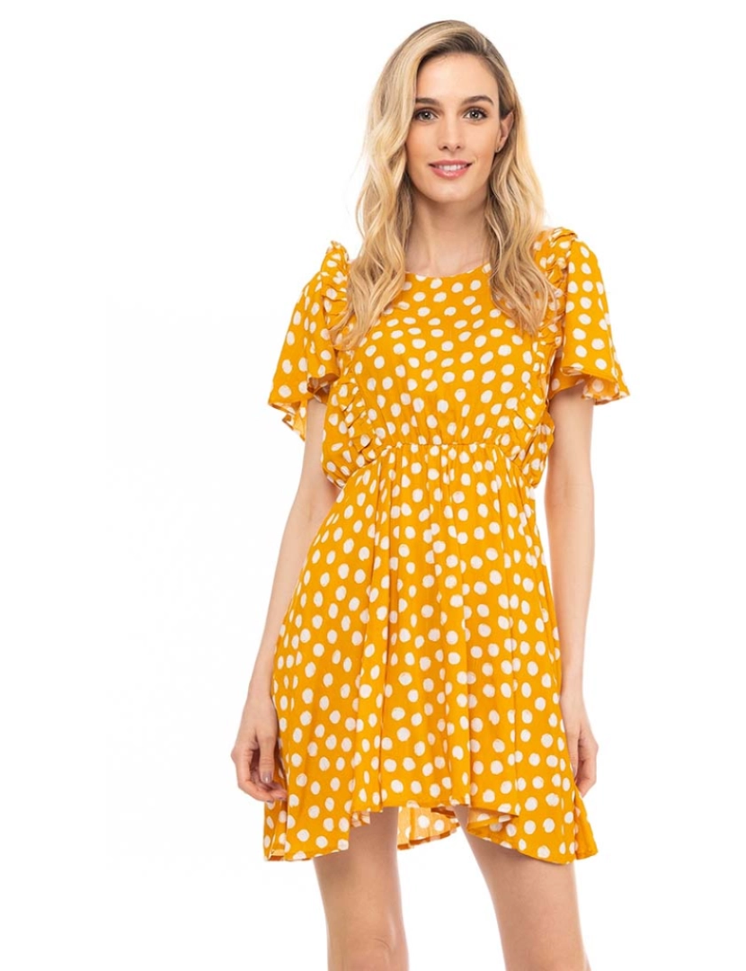 Tantra - Vestido maxi de bolinhas Amarelo