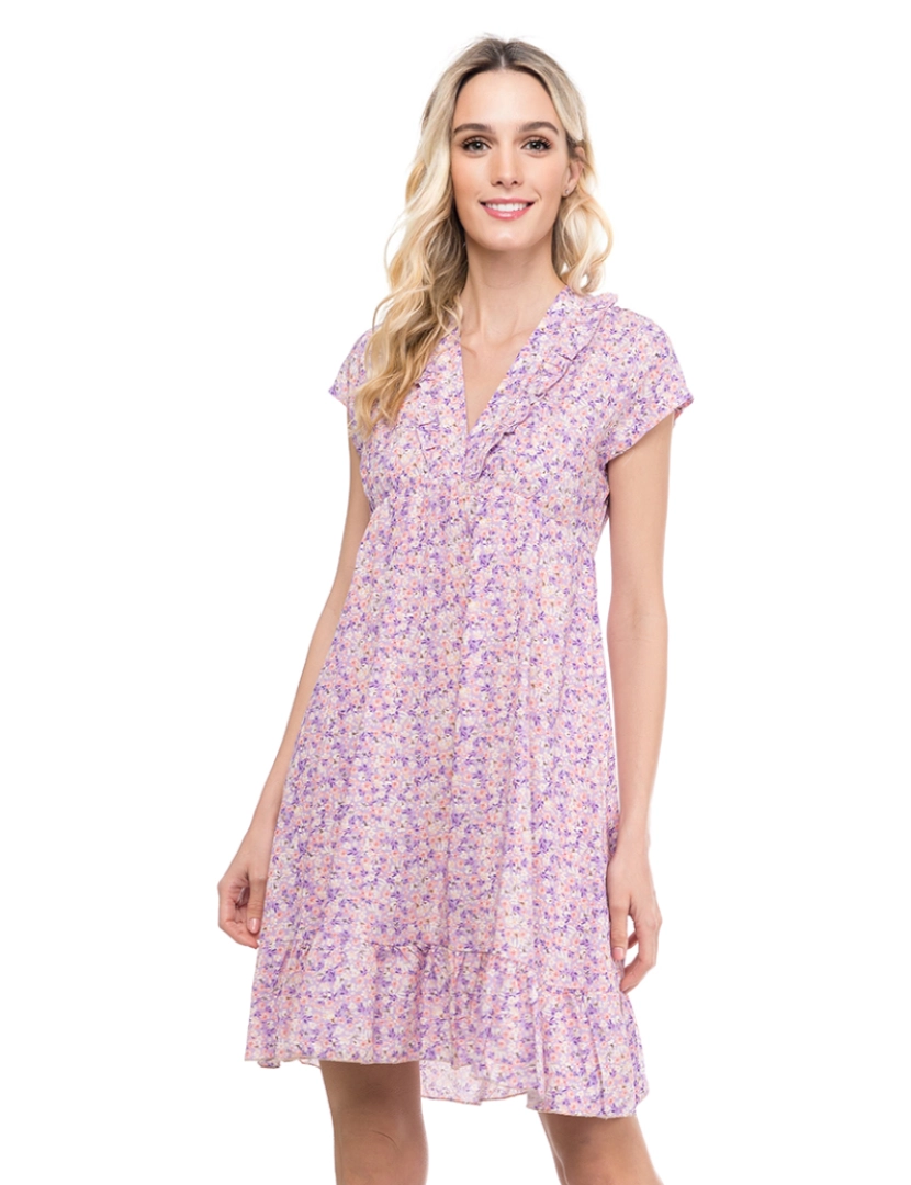 Tantra - Minivestido floral estampado Roxo