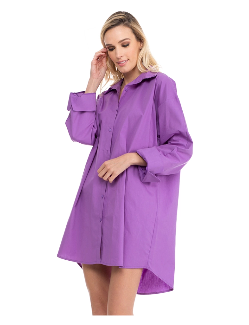 Tantra - Vestido Senhora de manga comprida Roxo