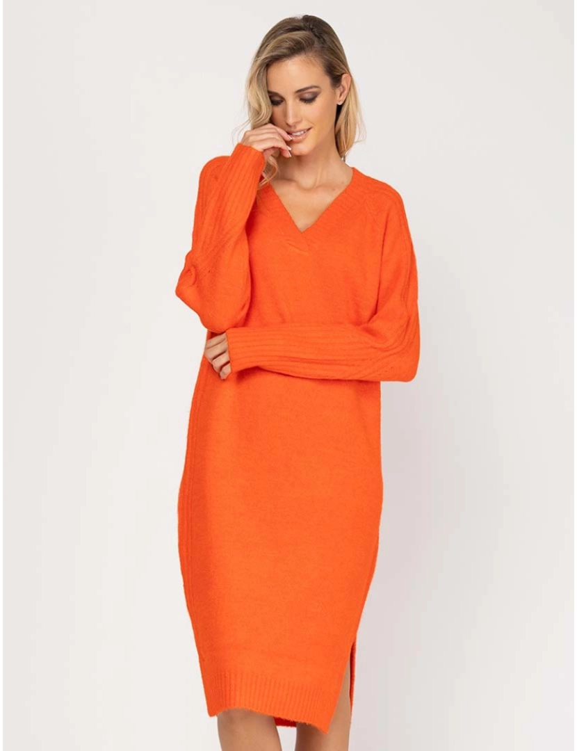 Tantra - Vestido Midi Senhora Laranja