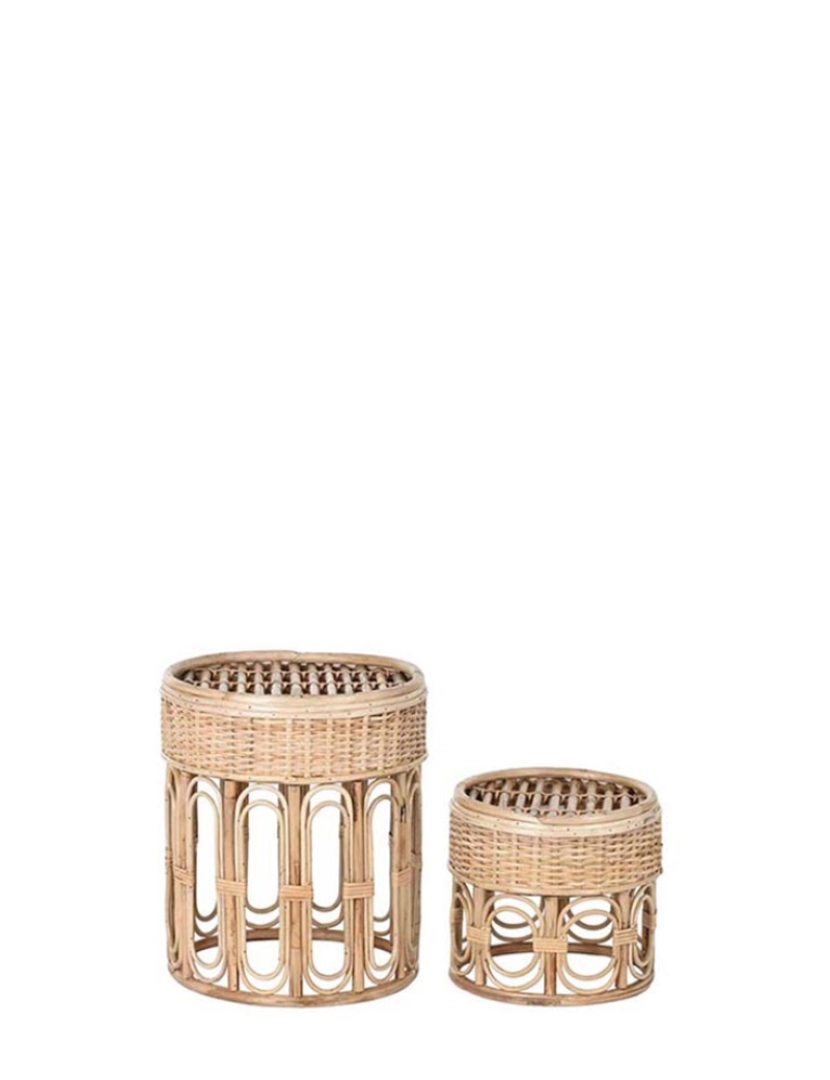 It - Conjunto De Mesa De Lado 2 Vime 42X42X47 Natural