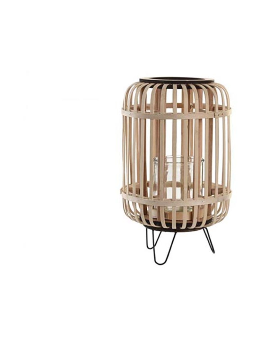 It - Porta Vela Metal Bambu 20X20X34 Natural
