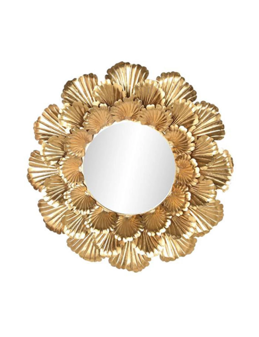 It - Espelho Metal 76,5X8X76,5 Folha De Ouro
