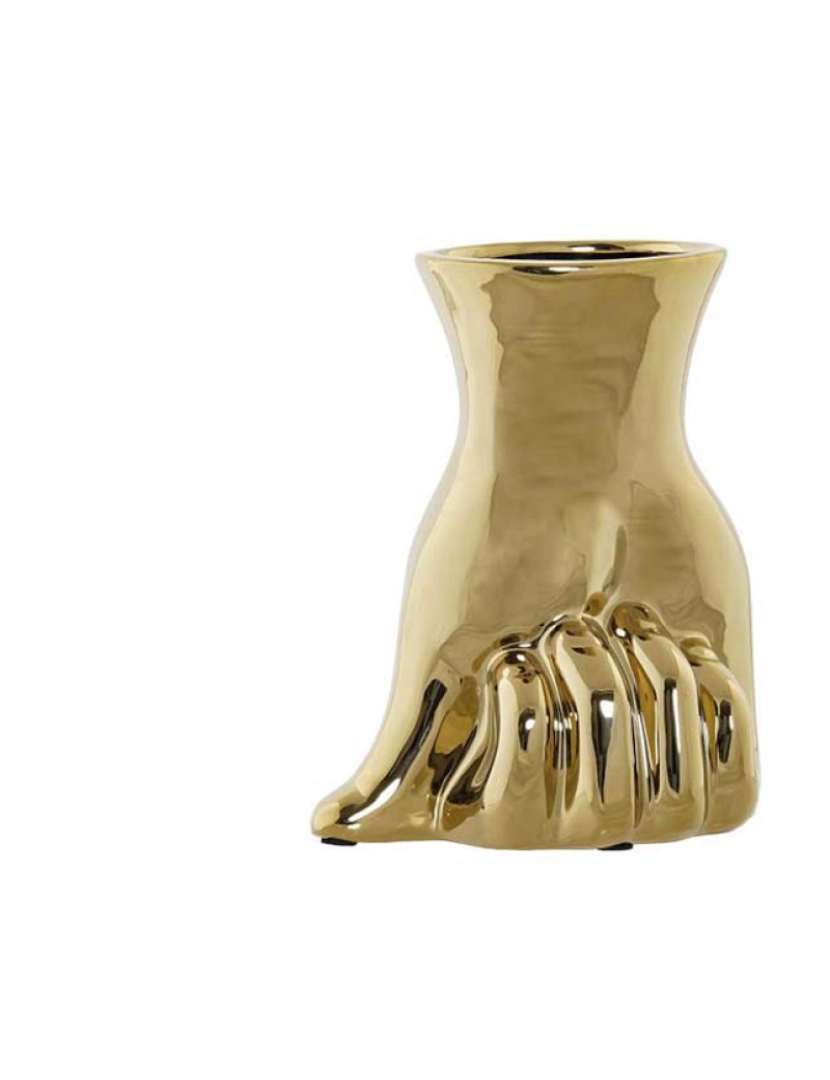 It - Vaso De Gres 17X12X21 Mão Dourado