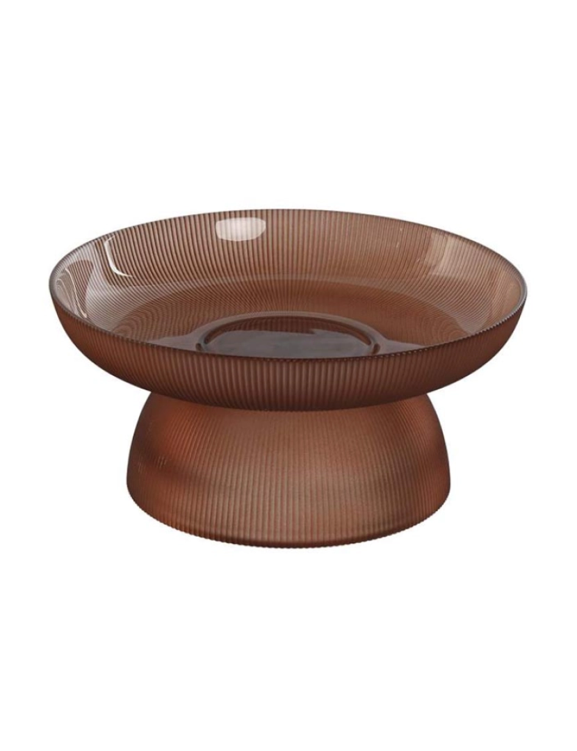 It - Mesa de centro de vidro 23,5X23,5X11 marrom fosco