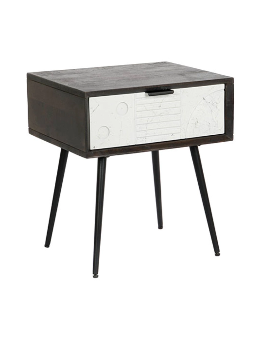 It - Criado-mudo Mango Metal 45X38X50 Wengue
