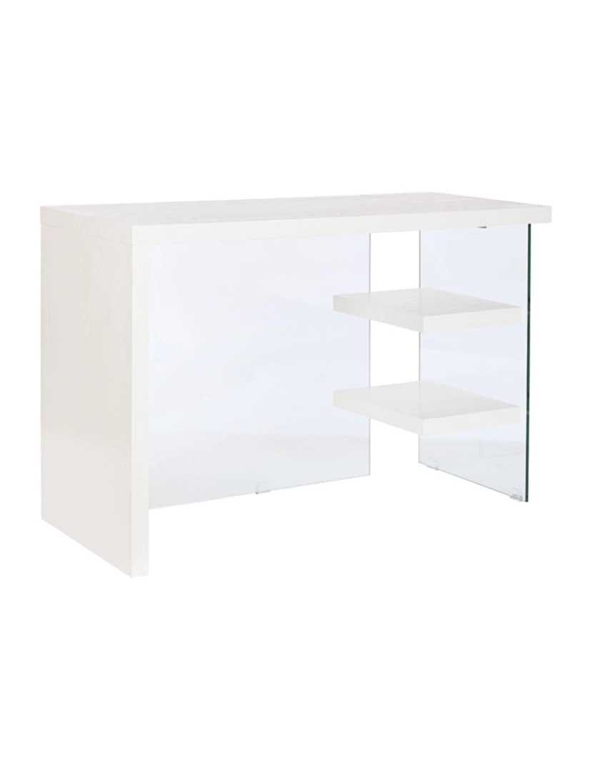 It - Mesa de Vidro Mdf 120X50X76 Branco Temperado