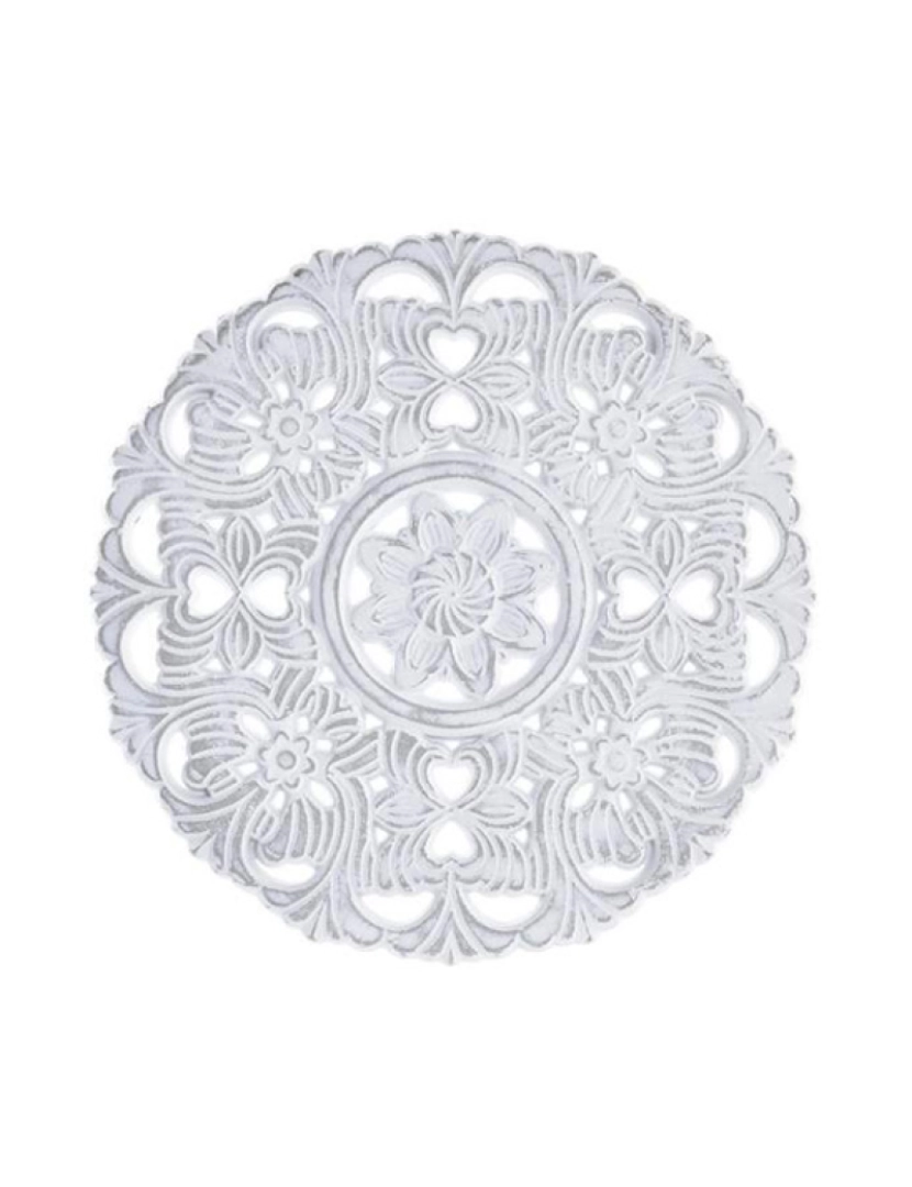 It - Decoração de Parede Mdf 38X2X38 Mandala Decape Branco