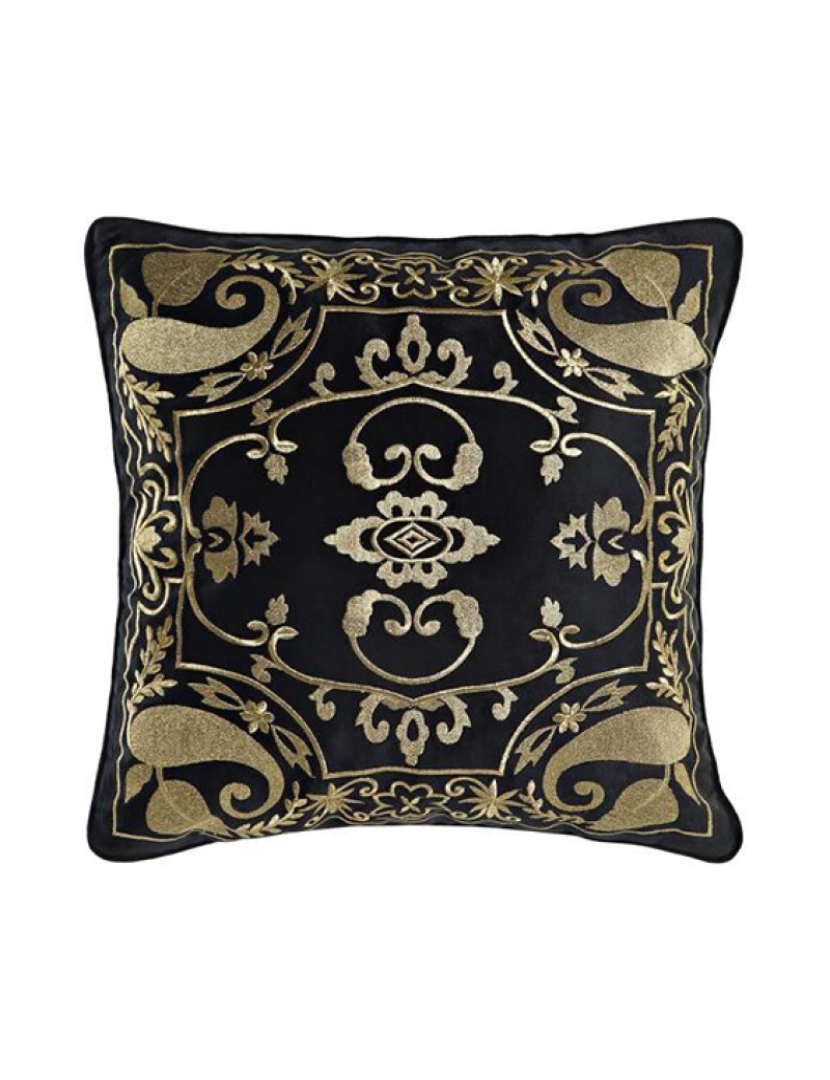 It - Almofada Poliéster 45X10X45 600 Gr, Bordado Preto