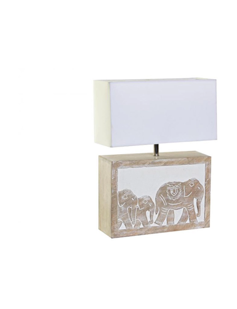 It - Candeeiro de Mesa Com Cabo Poliéster 33X12X41 Castanho