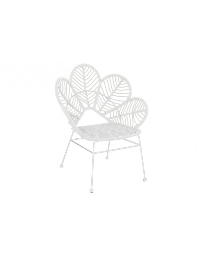 It - Cadeira Ratan Sintético Metal Folha Branco 