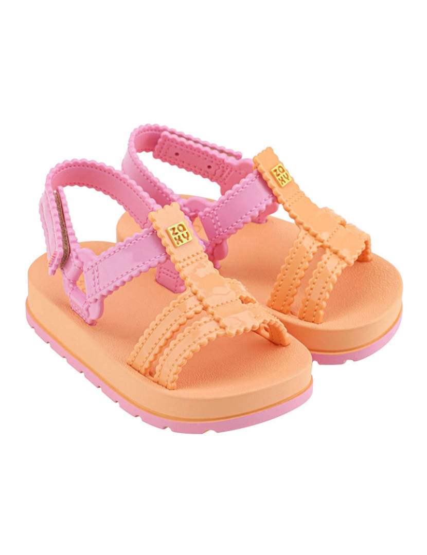 Zaxy - Sandálias Zaxy Conectada Baby AH938-laranja/rosa