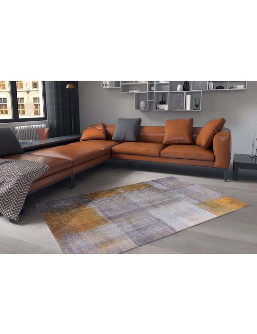 ASR - Tapete Funk Chenille amarelo