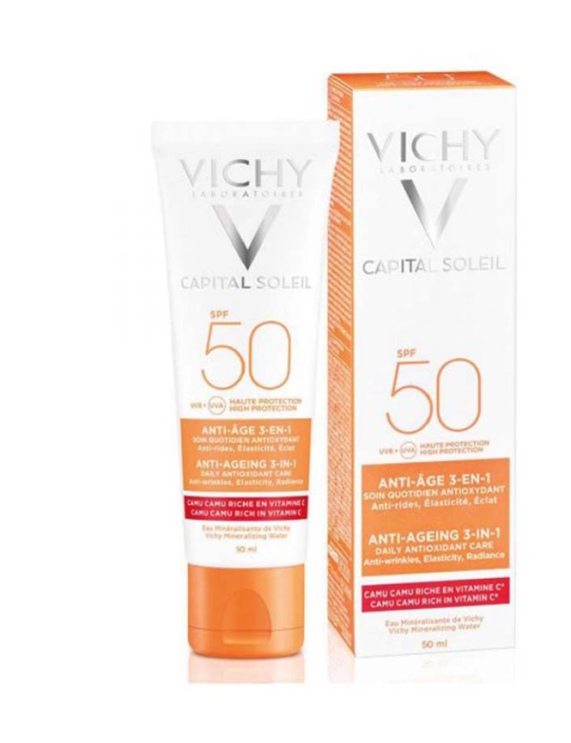 Vichy - Protetor Solar Vichy Ideal Soleil Anti-Idade 3 em 1 SPF50 50ml