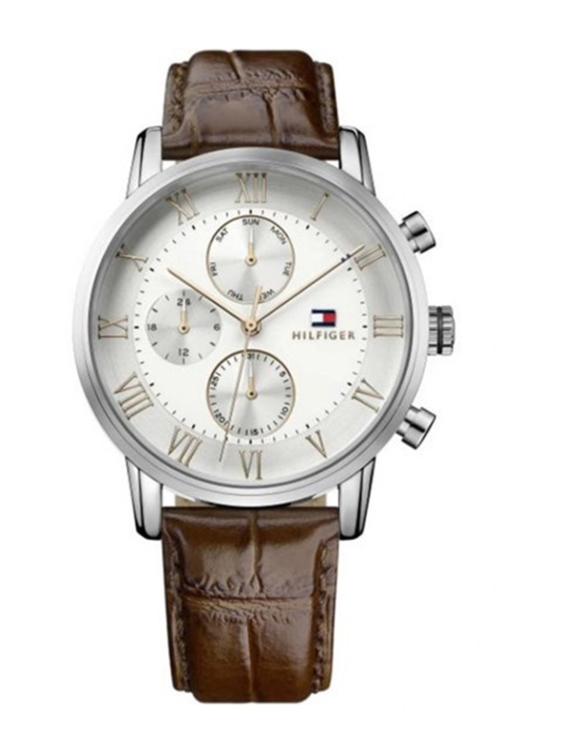 Tommy Hilfiger - Relógio Homem Couro Castanho