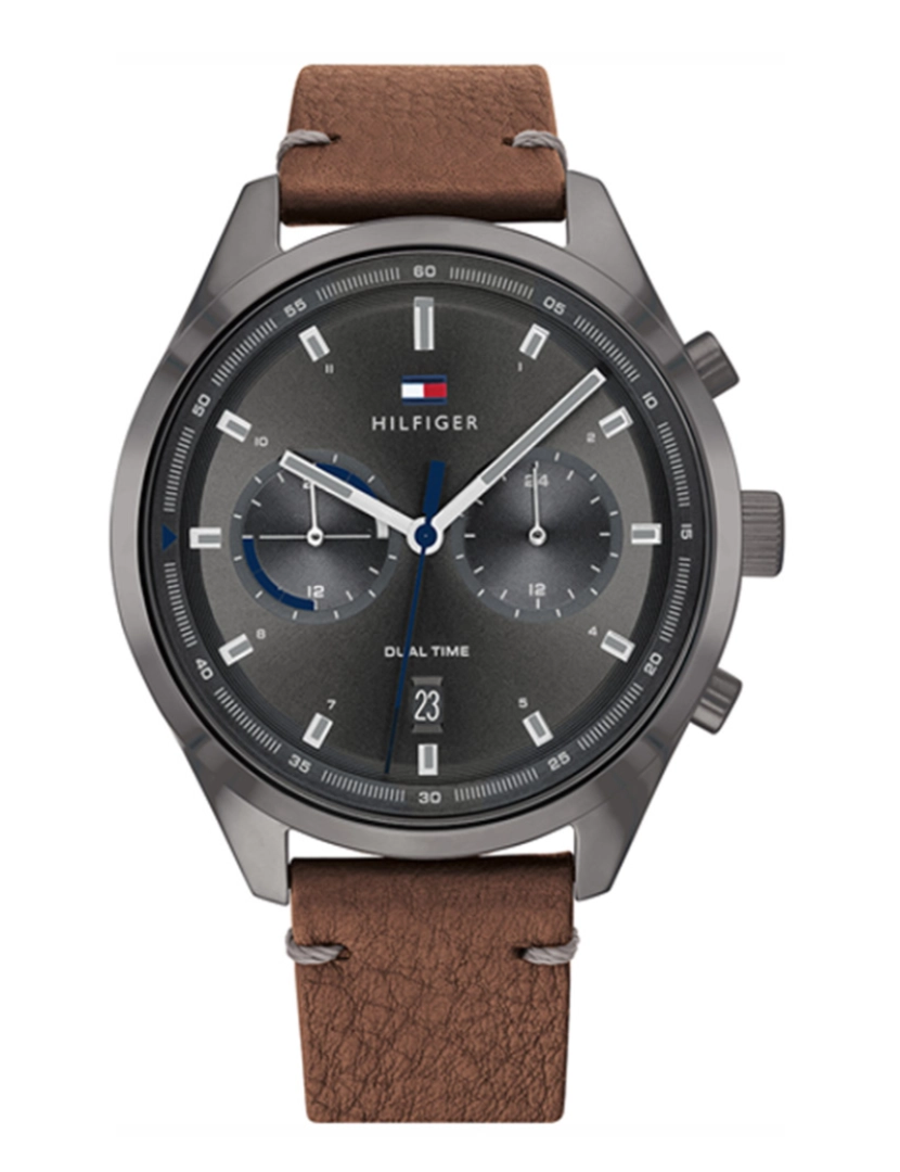 Tommy Hilfiger - Relógio Homem Couro Castanho