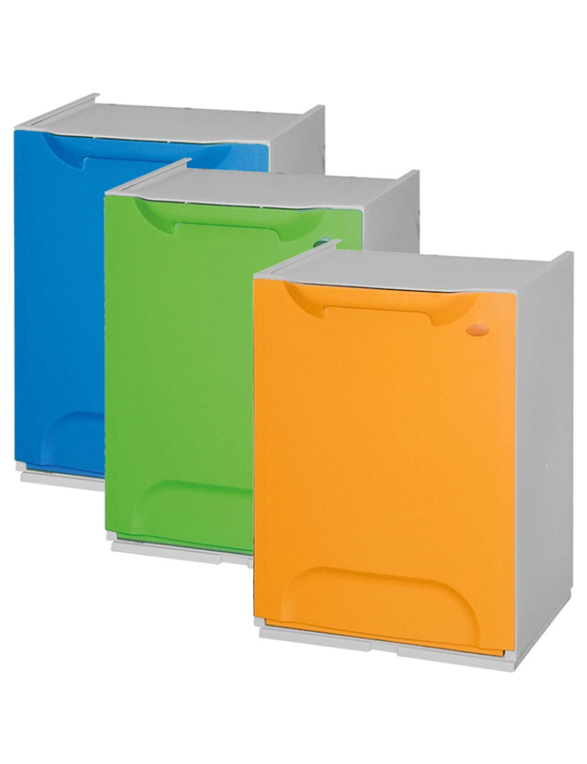 WellHome - Conj 3 Caixotes de Reciclagem 