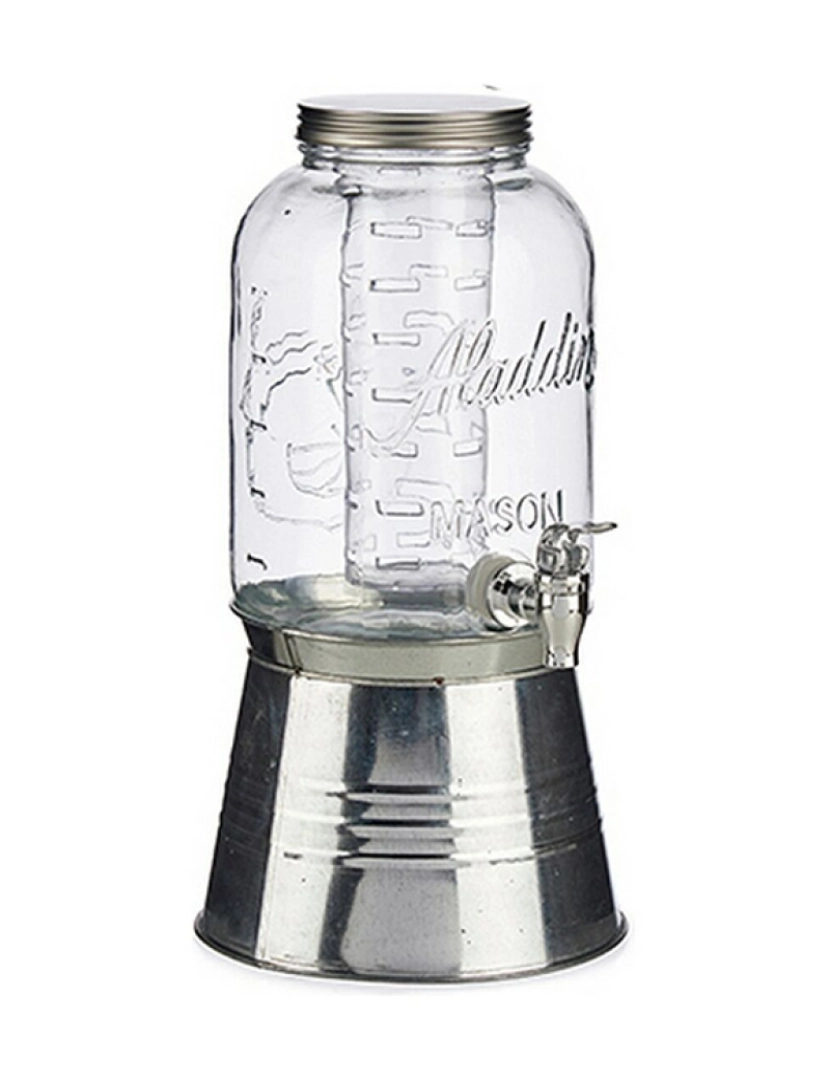 BB - Jarra Transparente Torneira Refrigerador Cristal Metal Plástico (3800 ml)