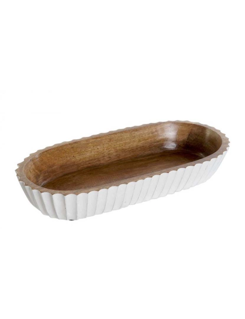 It - Centro de mesa DKD Home Decor Branco Catanho escuro 32 x 15 x 5 cm