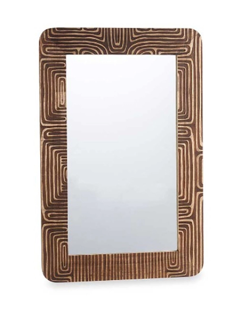 BB - Espelho de parede 43 Castanho 90 x 60 x 2 cm Retangular