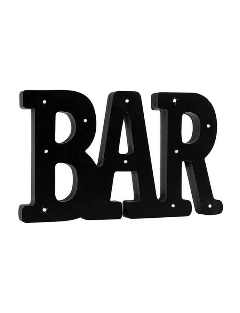 BB - Decoração de Parede Bar Preto 36 x 2 x 21 cm