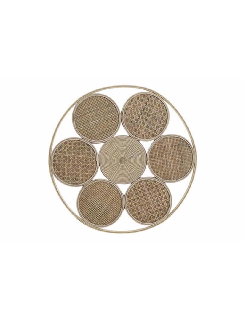 It - Decoração de Parede DKD Home Decor 45,5 x 2 x 45,5 cm Natural