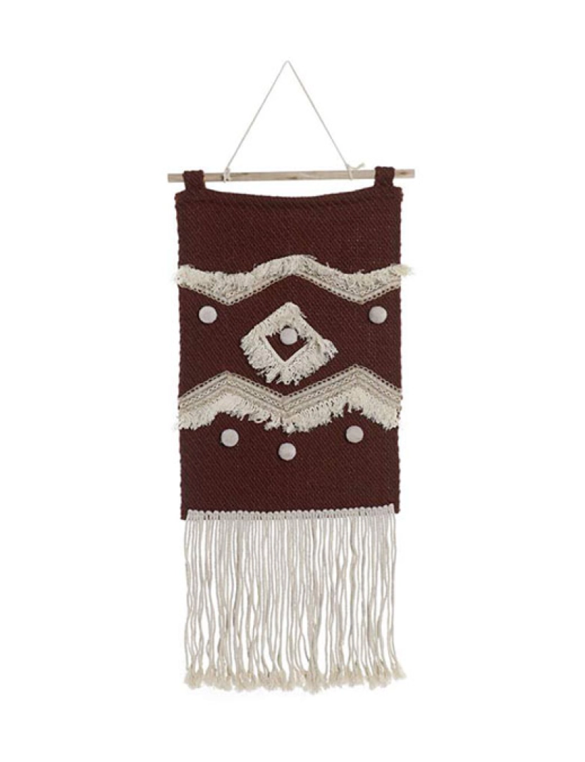 It - Decoração de Parede DKD Home Decor Vermelho Natural Boho 45 x 2 x 115 cm