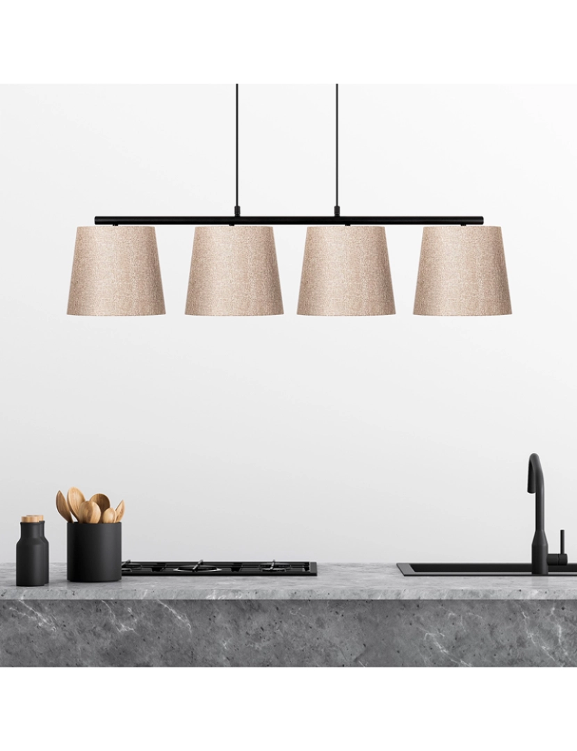 ASR - Candeeiro Teto Varlik-10820 Preto Bege