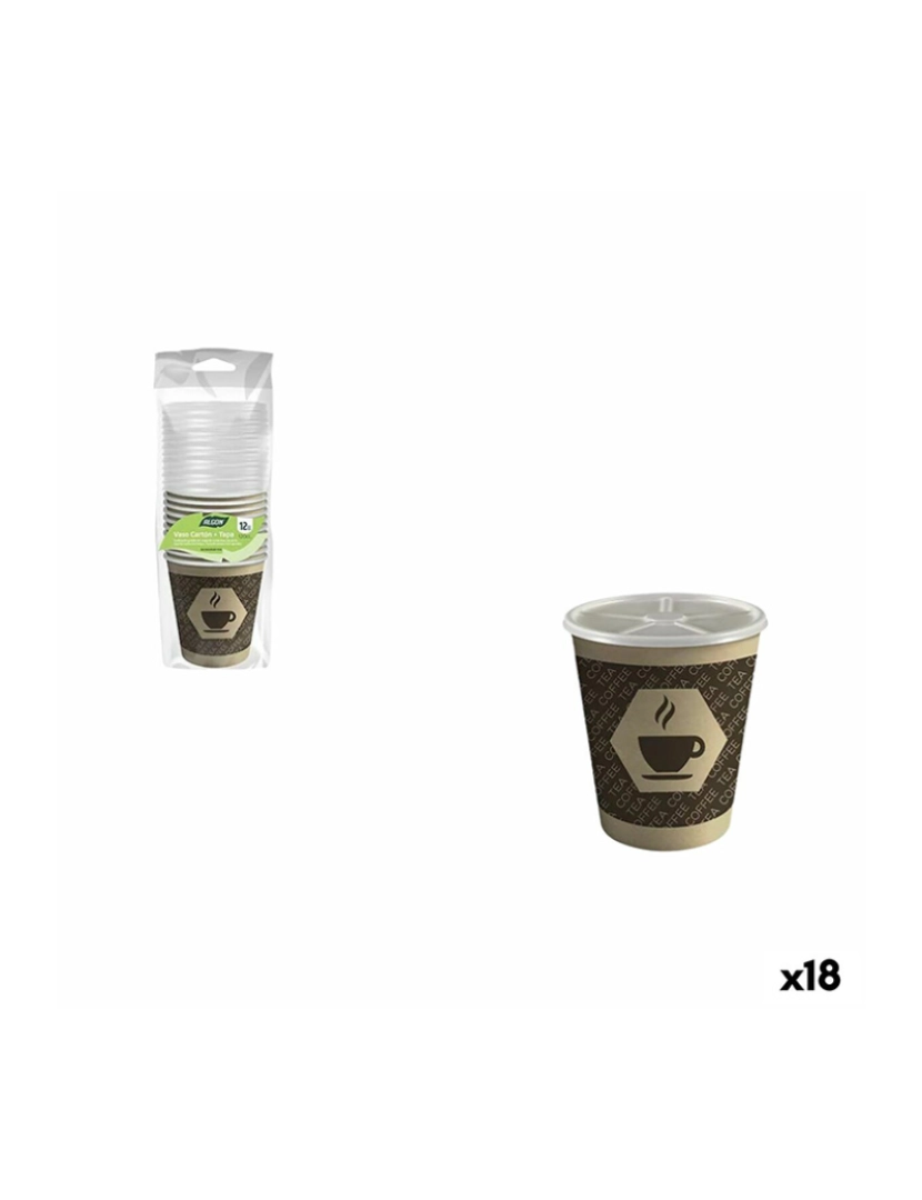 Algon - Conjunto de Copos Algon Castanho 120 ml 12 Peças (18 Unidades)