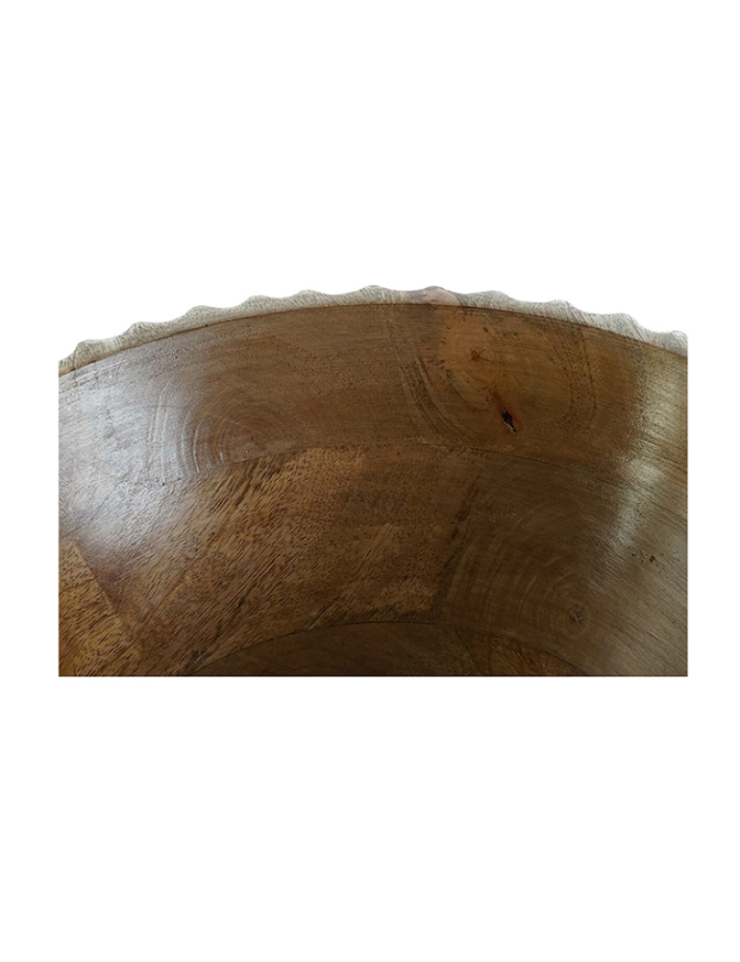 DKD Home - Saladeira DKD Home Decor Branco Natural Madeira de mangueira 30 x 30 x 12 cm