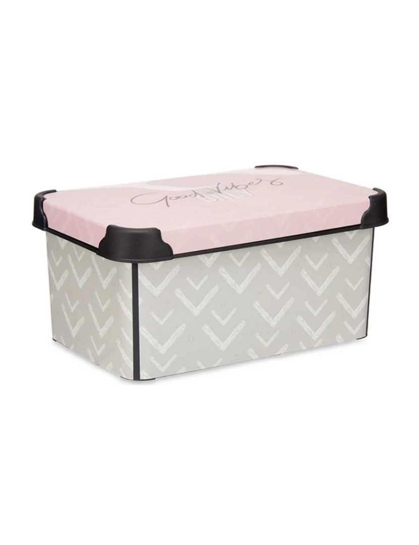 Kipit - Caixa de Armazenagem Kipit Vibes Cor de Rosa Plástico 5 L 19 x 13,5 x 29,5 cm