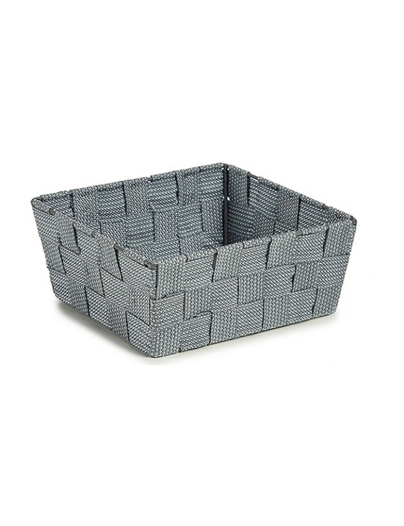 Kipit - Cesto Kipit A3-6929A9 Cinzento Tecido Entrançada 18 x 8 x 21 cm