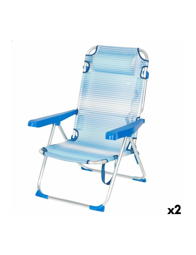 Aktive - Cadeira de Praia Aktive 48 x 90 x 60 cm (2 Unidades)