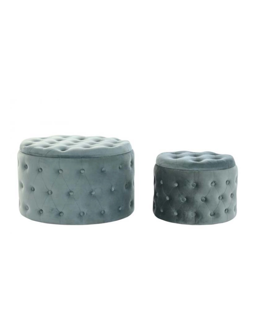 It - Conjunto De 2 Apoios Para Pés Em Mdf De Poliéster 70X70X42 Capitone